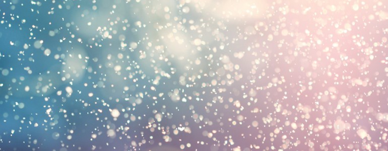 Snowflakes in sunlight